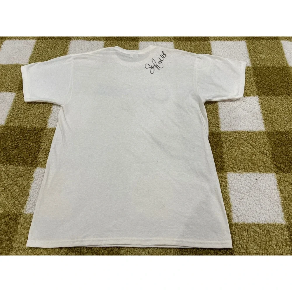 Anvil LA Clippers Sean Rooks Signed Graphic T-Shirt Mens Large White NBA